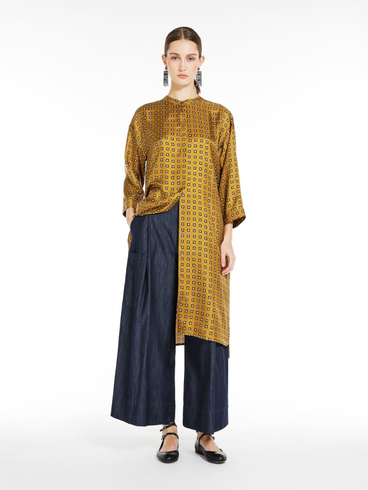 Cotton denim trousers