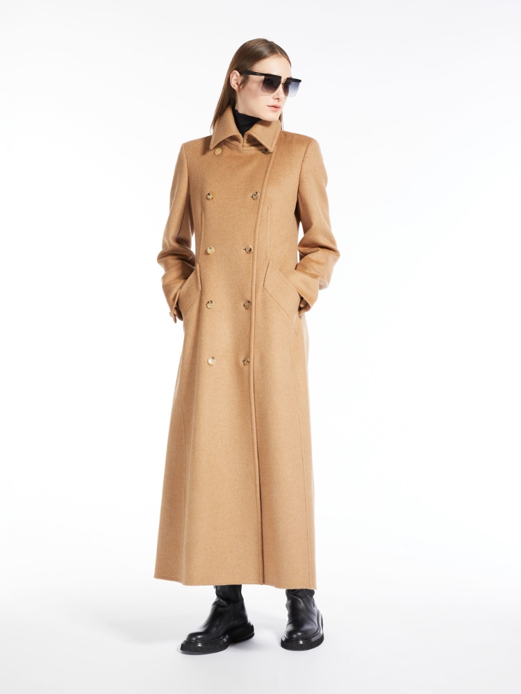 Camel colour frock coat