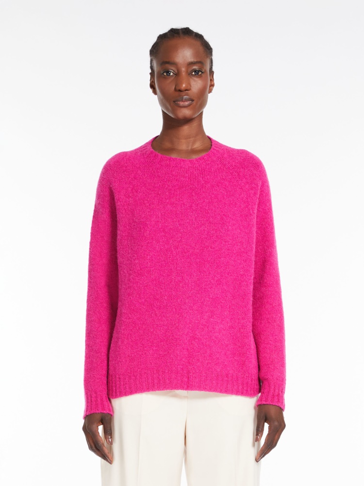 Soft knit top in alpaca and cotton