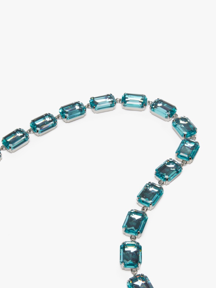 Long necklace with bezels