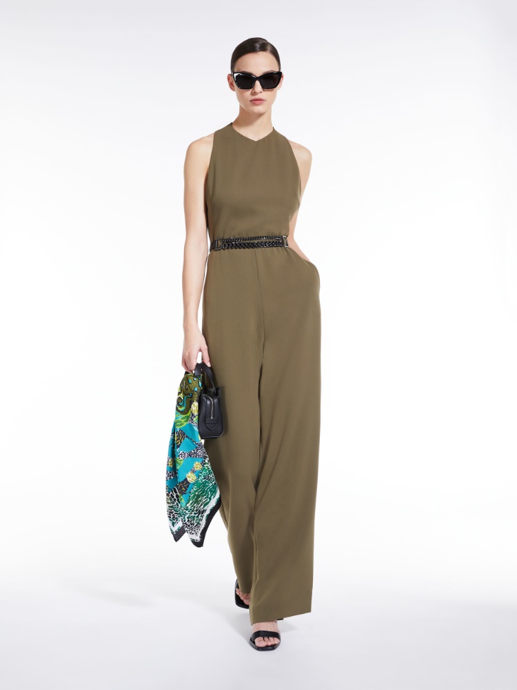 Wide leg cady jumpsuit