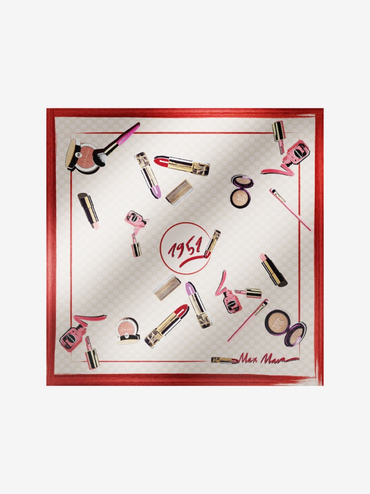 Printed silk foulard