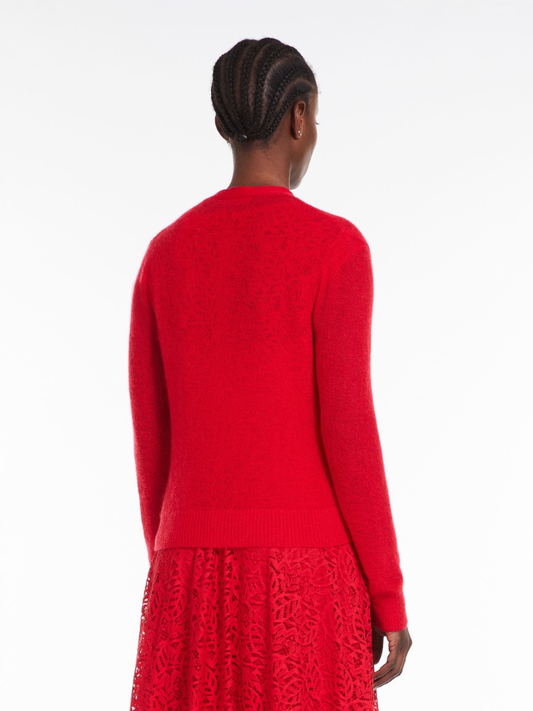 Mohair gauze cardigan