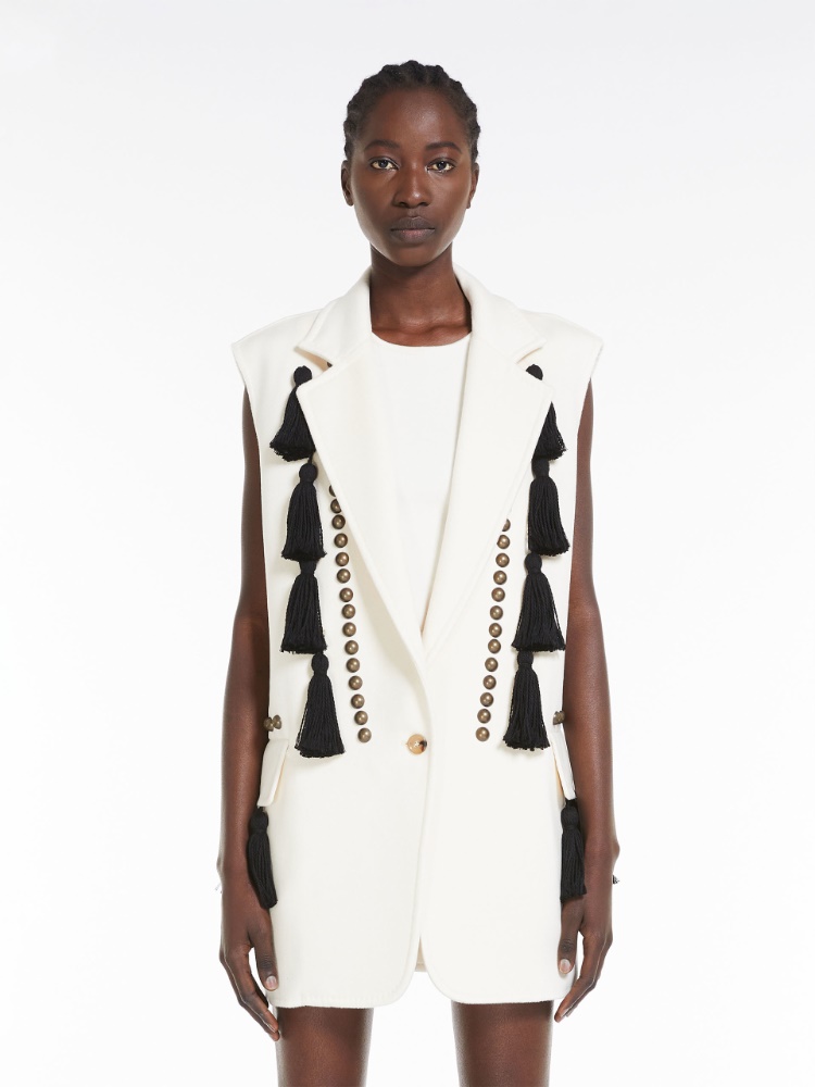 Wool and cashmere midi gilet