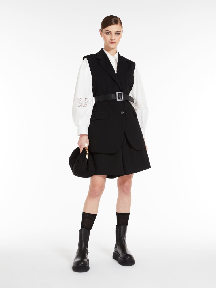 Belted jersey waistcoat