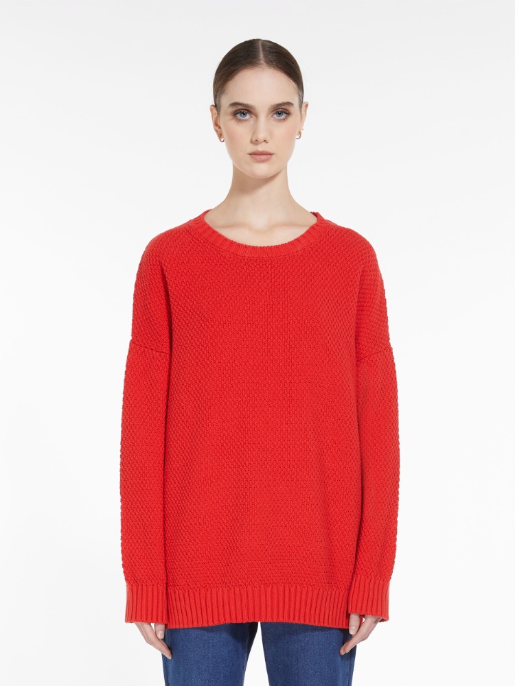 Oversized cotton blend top