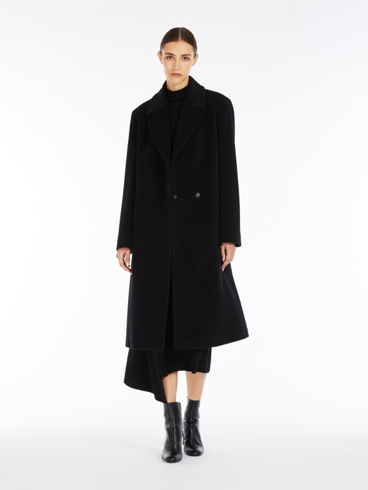 Wool beaver cloth coat