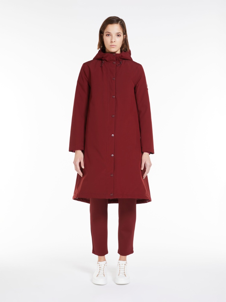 Rubberised-look canvas parka