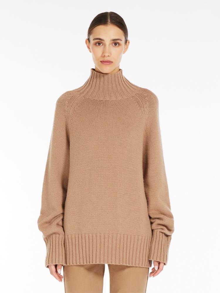 Wool and cashmere polo-neck sweater