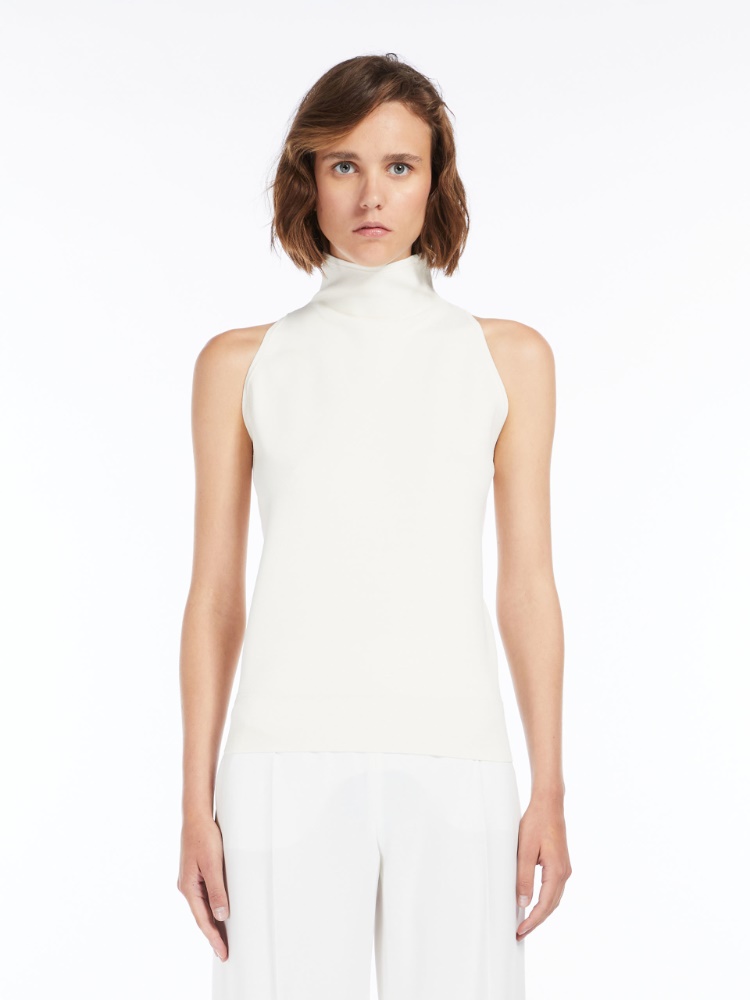 Viscose yarn high neck top