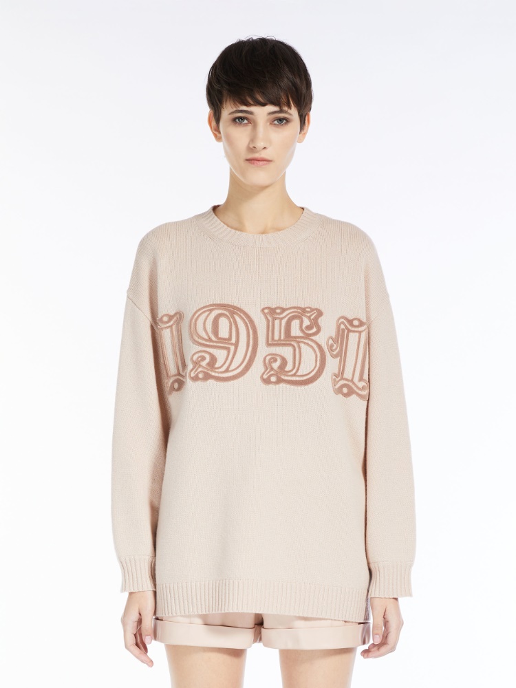 Wool and cashmere monogram pullover