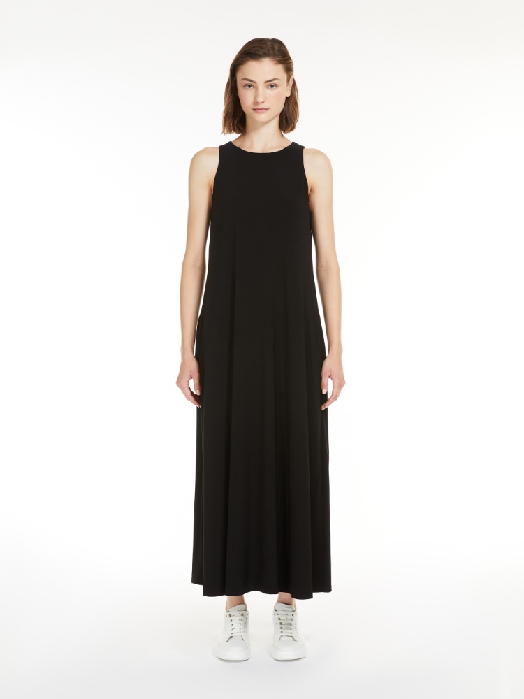 Stretch jersey A-line dress