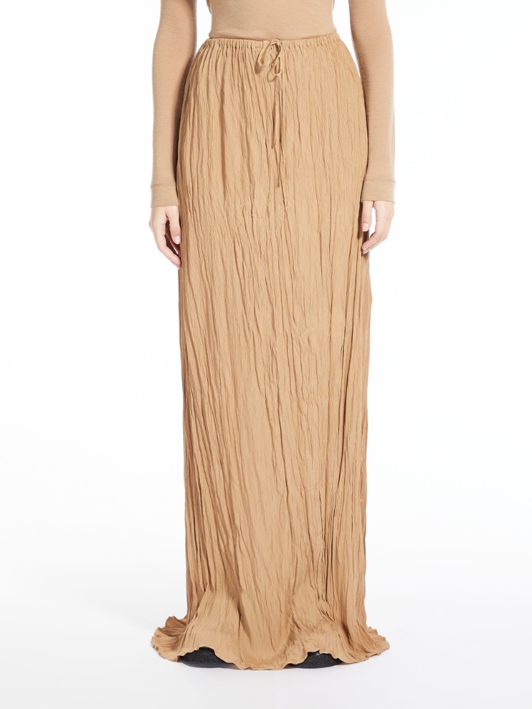 Long crepon skirt