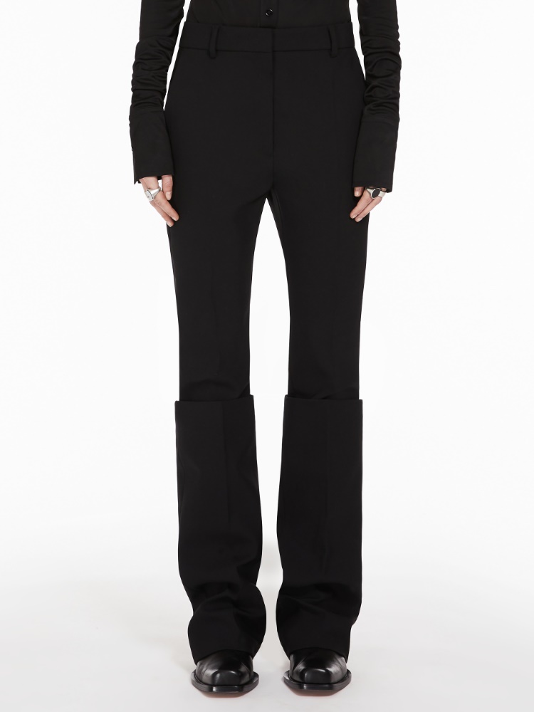 Slim-fit trousers with deep turn-up detail