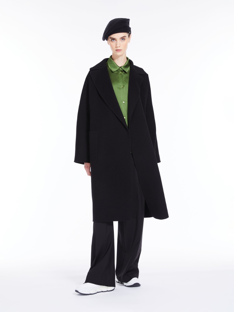 Palazzo trousers in stretch wool