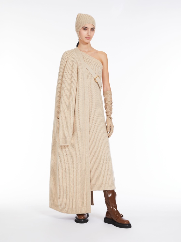 Long, wool and cashmere cardigan