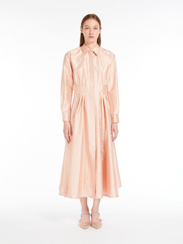 Shantung shirt dress