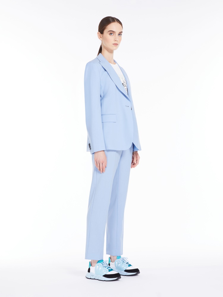 Wool cigarette-cut trousers