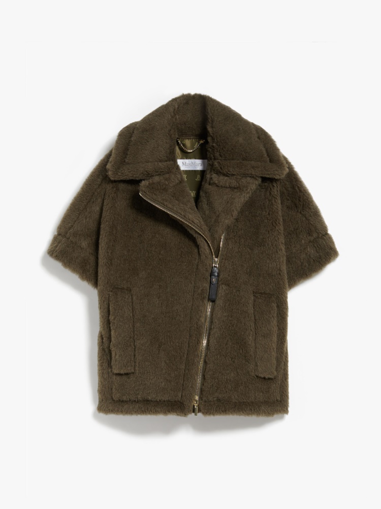 Biker cape in Teddy fabric