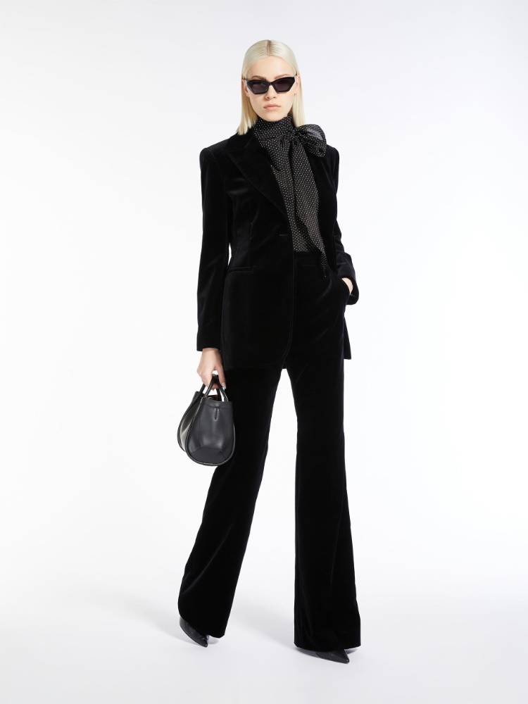 Cotton velvet trousers