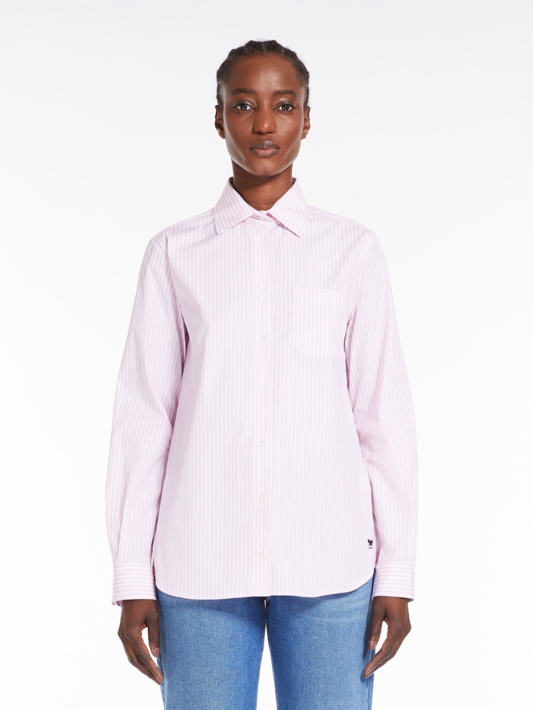 Shirt in cotton poplin