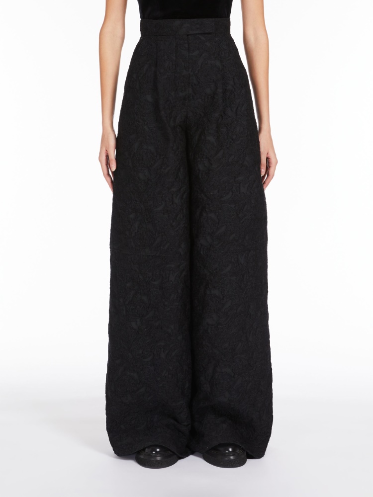 Wide jacquard trousers