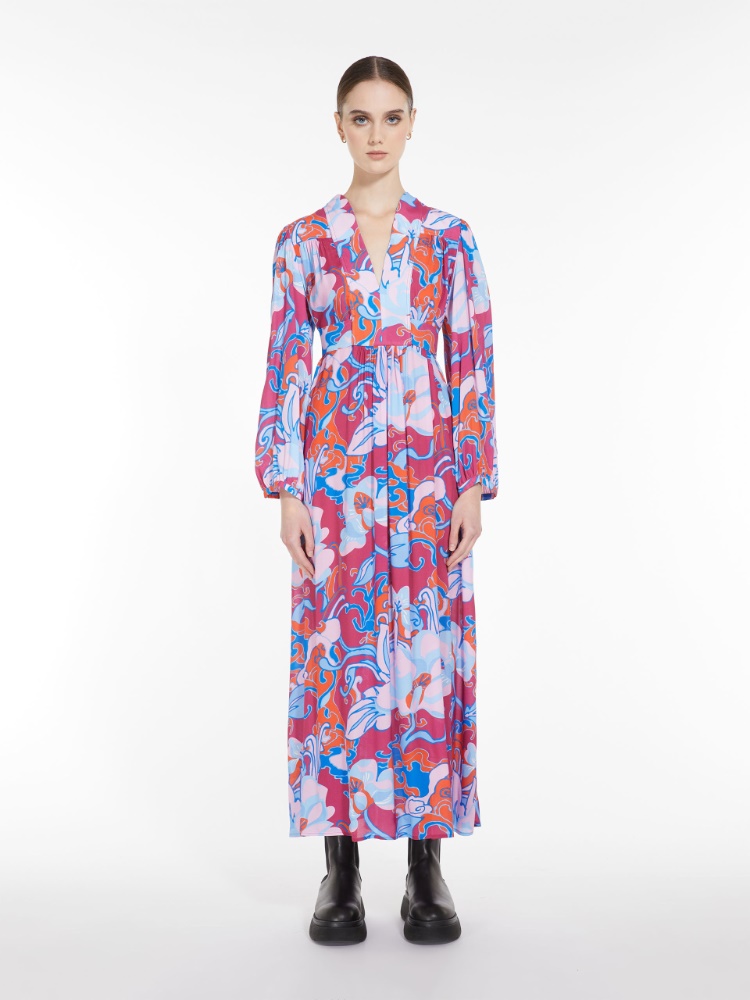 Flowing dress in georgette