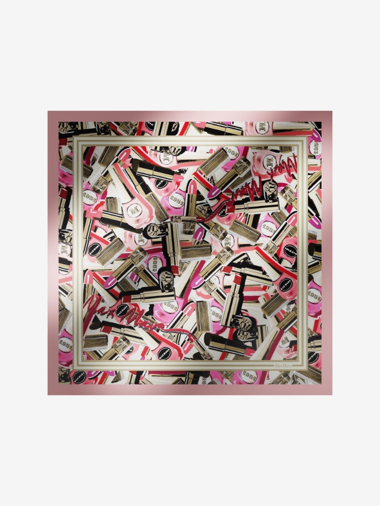 Printed silk foulard