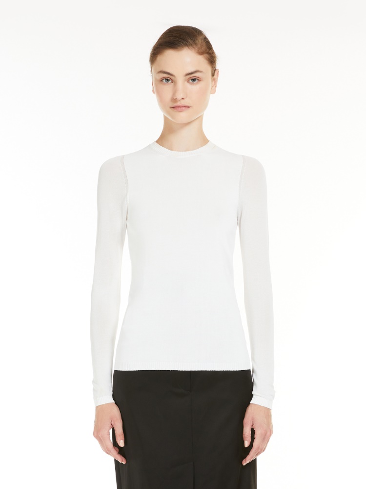 Stretch-viscose slim-fit jumper