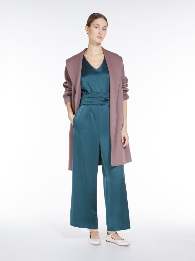 Viscose-blend satin jumpsuit