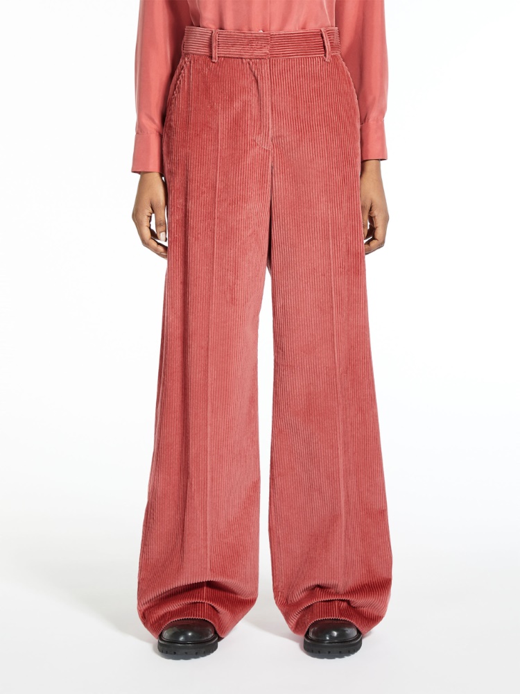 Cotton velvet trousers