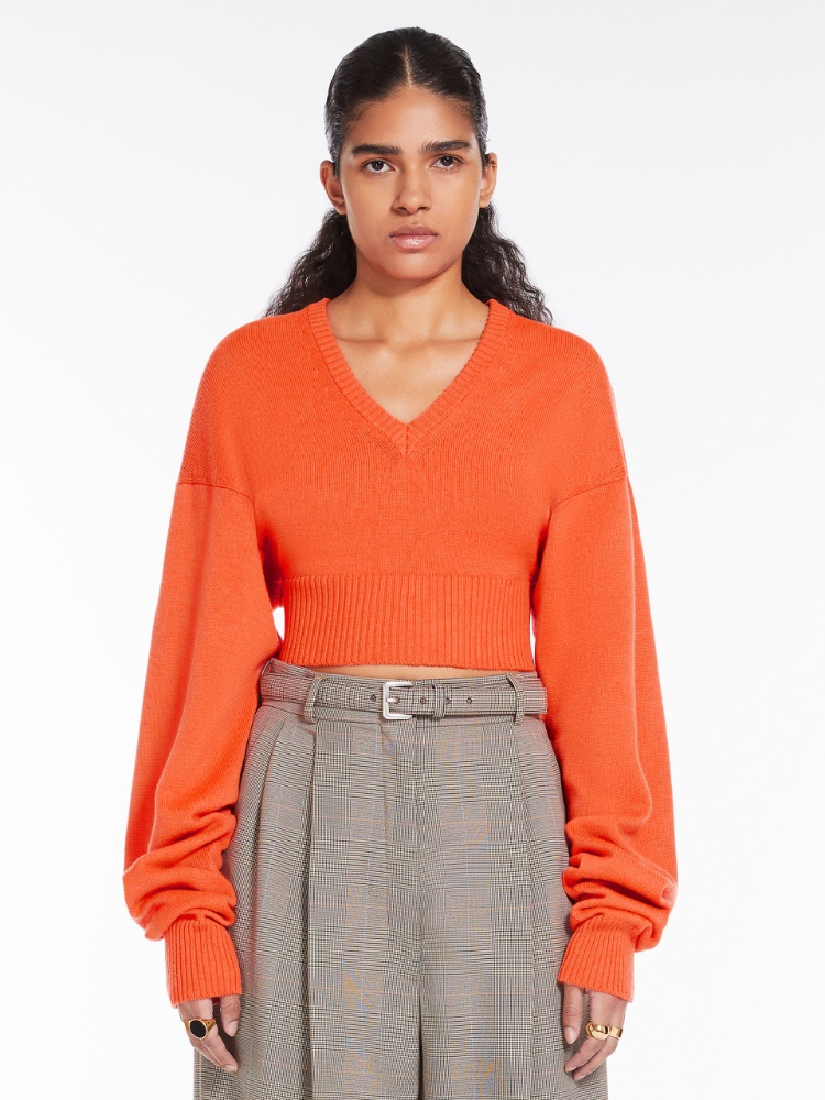 Boxy-fit pure wool sweater