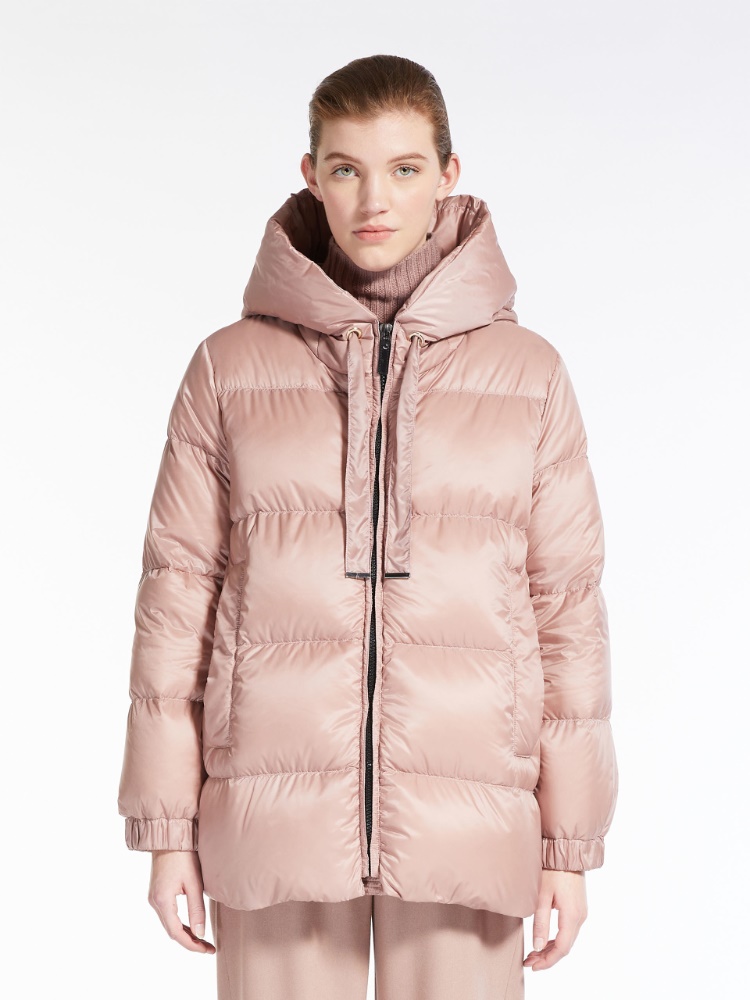 Quilted down jacket in water-resistant canvas