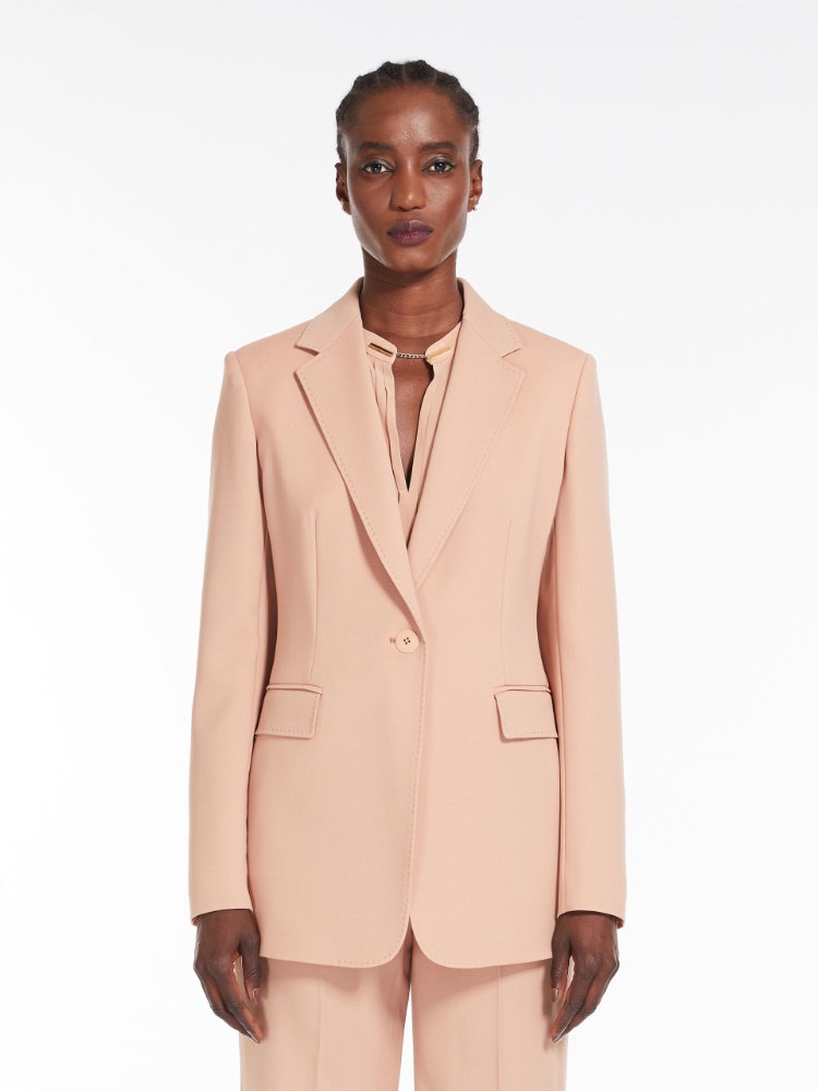 Single-breasted wool jacket