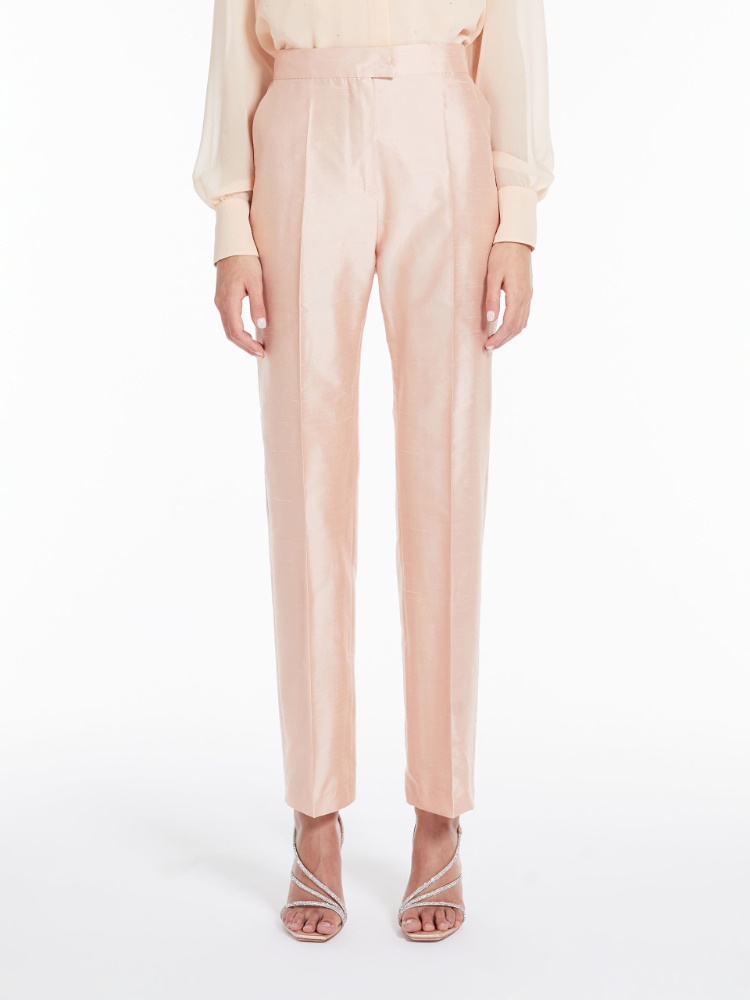 Silk shantung trousers