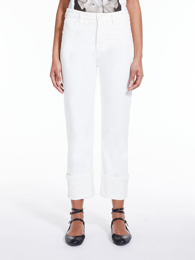 Cropped jeans in stretch bull