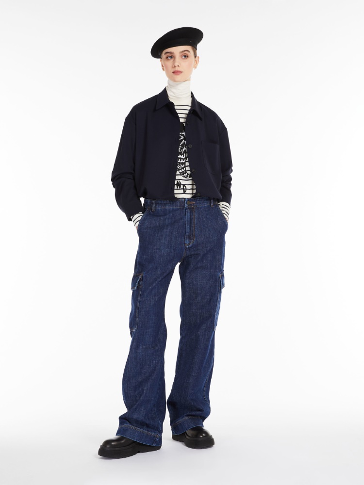 Cotton denim trousers