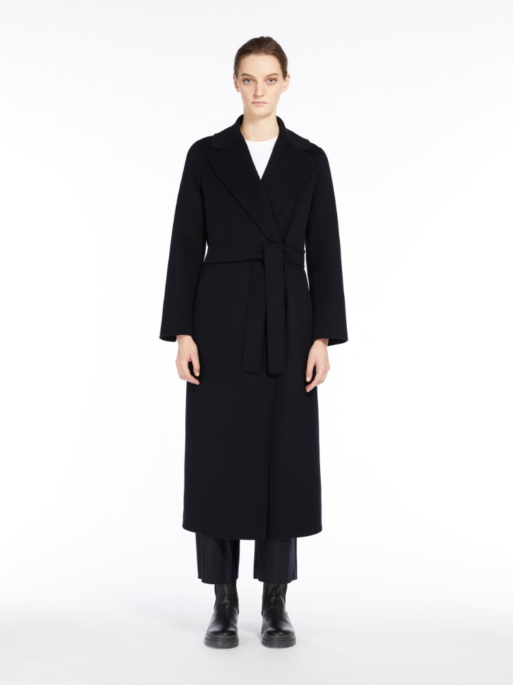 Wool robe-style coat