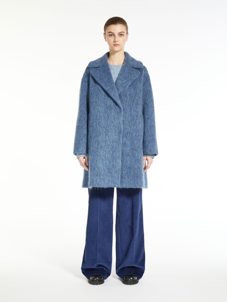 Wool, mohair and alpaca coat
