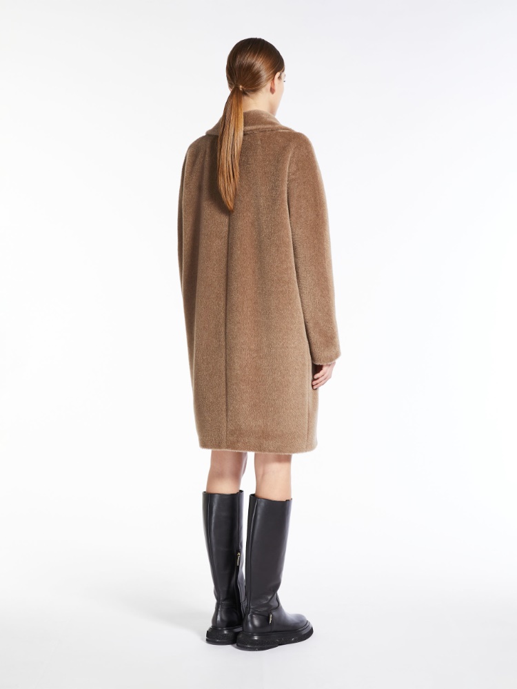 Double-breasted teddy coat