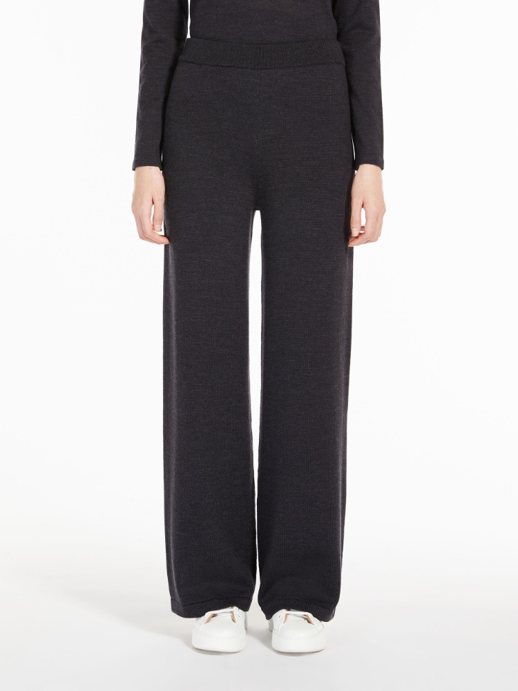 Wool yarn trousers