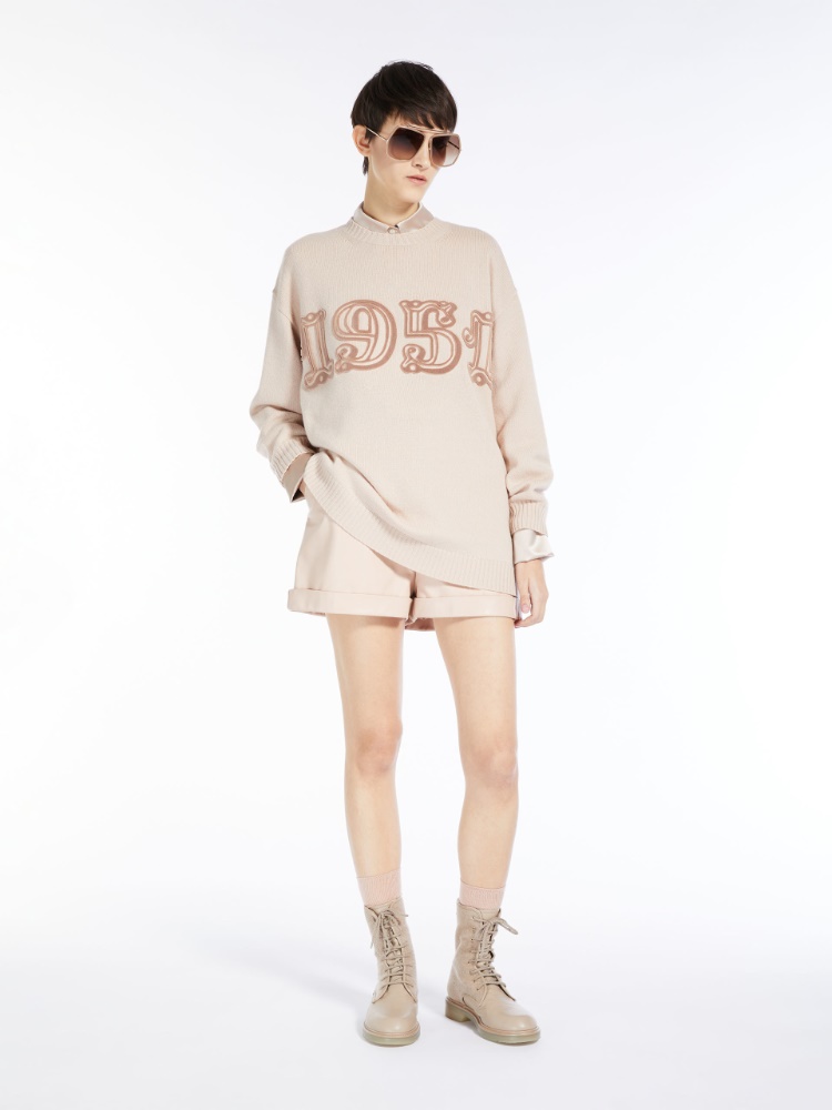 Wool and cashmere monogram pullover