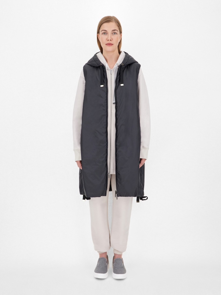 Water-resistant technical canvas gilet
