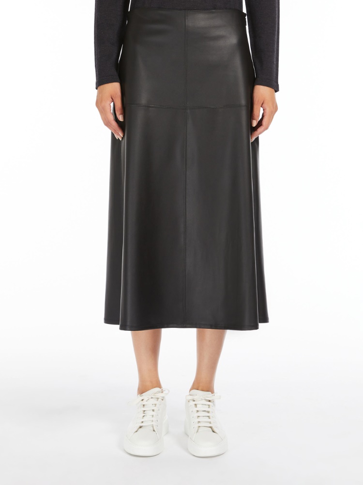 Coated jersey skirt