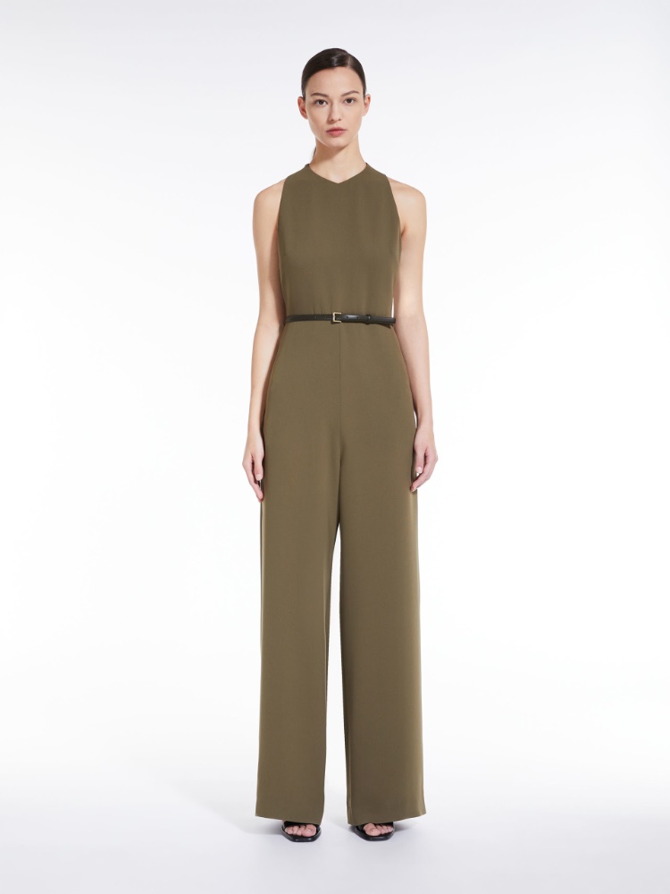 Wide leg cady jumpsuit