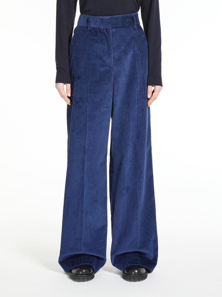 Cotton velvet trousers