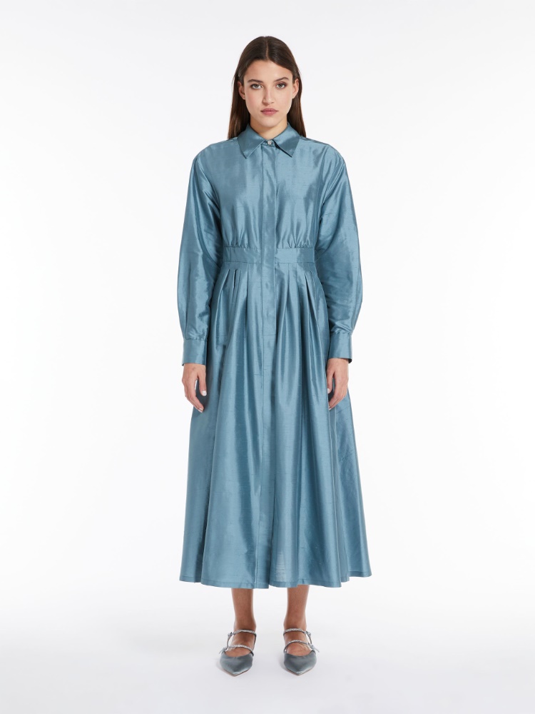 Shantung shirt dress