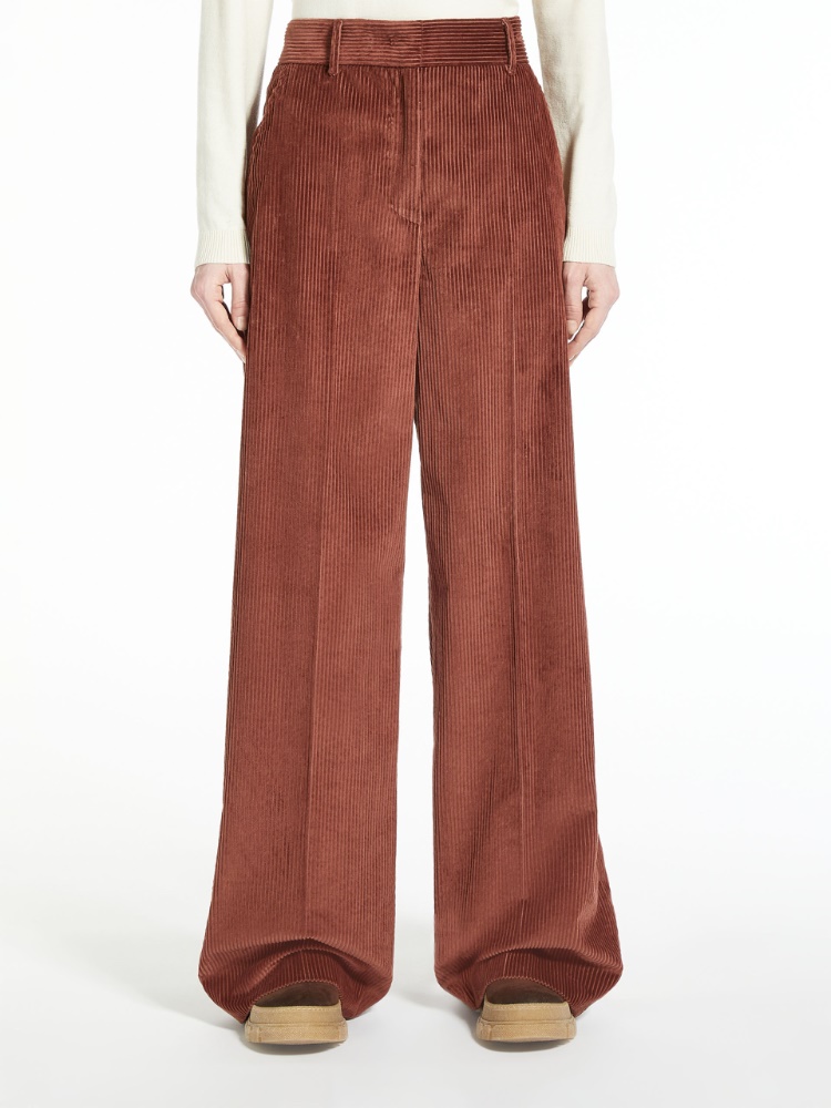Cotton velvet trousers