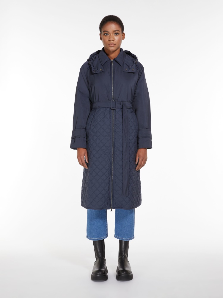 Padded coat in showerproof fabric
