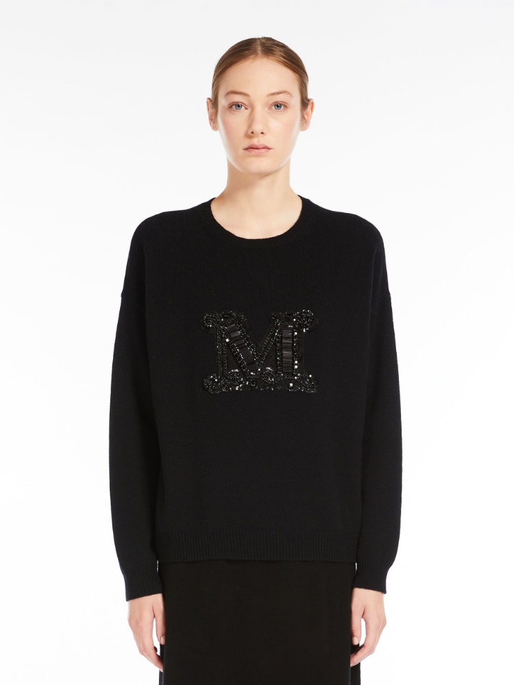 Jewel embroidered cashmere jumper